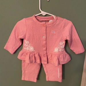 Baby girls Calvin Klein set
